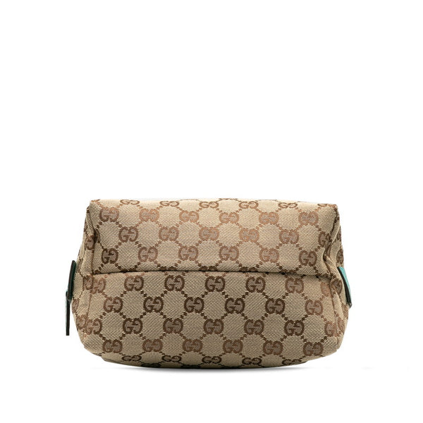 グッチ GGキャンバス ミニハンドバッグ 124542 ベージュ ブルー キャンバス レザー レディース GUCCI 【中古】
