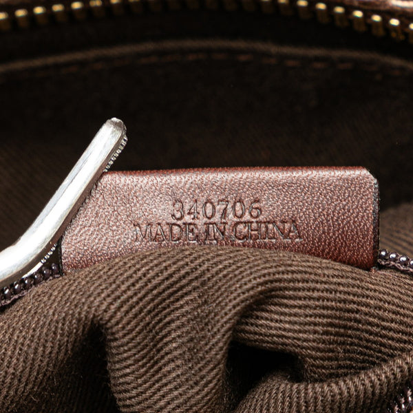 ロエベ ニューロードライン ハンドバッグ ベージュ ブラウン キャンバス レザー レディース LOEWE 【中古】