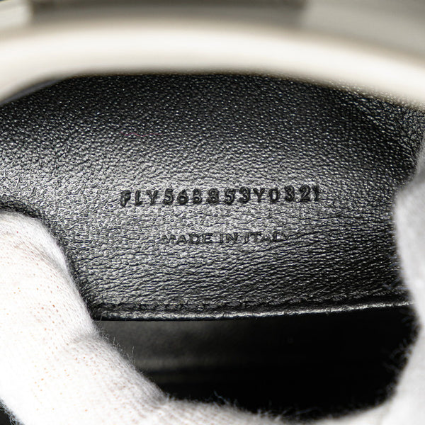 サンローラン YSLロゴ ベイビーカバス ハンドバッグ ショルダーバッグ 2WAY グレー レザー レディース SAINT LAURENT 【中古】