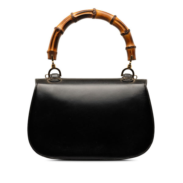 グッチ バンブー ハンドバッグ ショルダーバッグ 2WAY 000-1364 ブラック レザー レディース GUCCI 【中古】