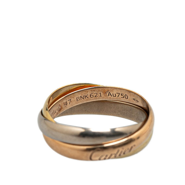 カルティエ トリニティ リング 指輪 ＃47 K18YG イエローゴールド K18PG ピンクゴールド K18WG ホワイトゴールド レディース CARTIER 【中古】