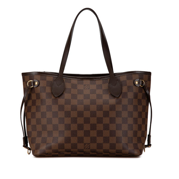 ルイ ヴィトン ダミエ ネヴァーフルPM ハンドバッグ N51109 ブラウン PVC レザー レディース LOUIS VUITTON 【中古】