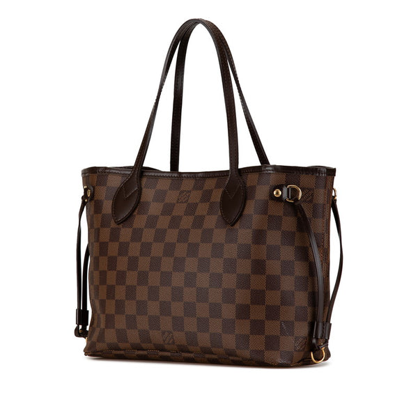ルイ ヴィトン ダミエ ネヴァーフルPM ハンドバッグ N51109 ブラウン PVC レザー レディース LOUIS VUITTON 【中古】
