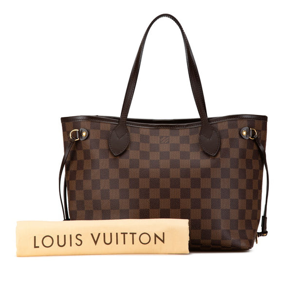 ルイ ヴィトン ダミエ ネヴァーフルPM ハンドバッグ N51109 ブラウン PVC レザー レディース LOUIS VUITTON 【中古】