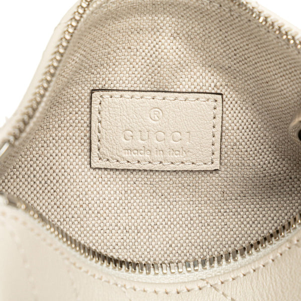 グッチ ブロンディ ミニ ショルダーバッグ ハンドバッグ 760170 ホワイト レザー レディース GUCCI 【中古】