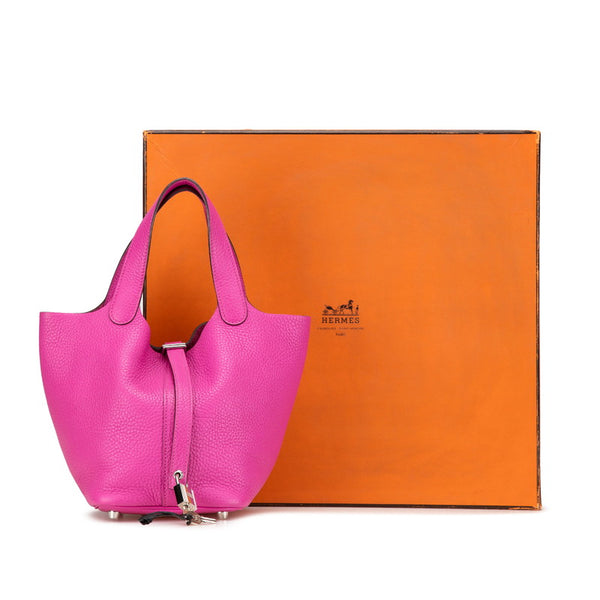 エルメス ピコタンロックPM ハンドバッグ マグノリア ローズ パープル トリヨンクレマンス レディース HERMES 【中古】