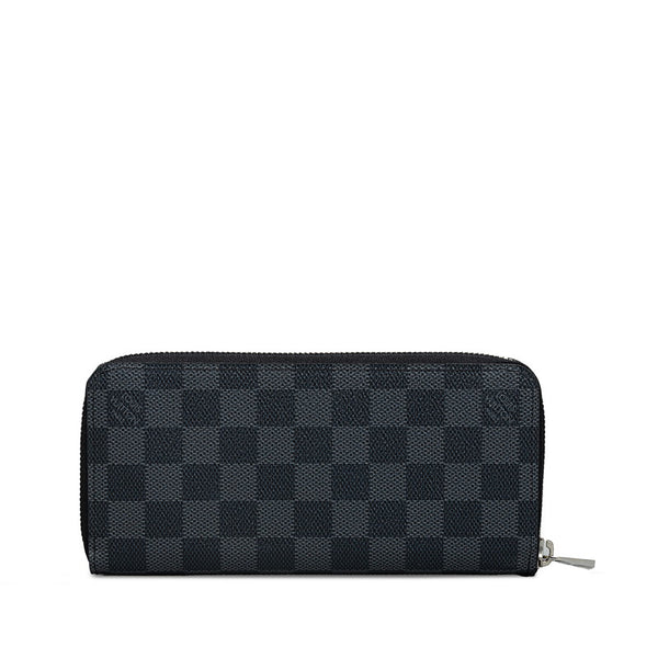 ルイ ヴィトン ダミエ グラフィット ジッピーウォレット ヴェルティカル ラウンドファスナー 長財布 N63095 ブラック PVC レザー メンズ LOUIS VUITTON 【中古】