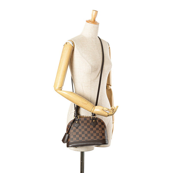 ルイ ヴィトン ダミエ アルマBB ハンドバッグ ショルダーバッグ 2WAY N41221 ブラウン PVC レザー レディース LOUIS VUITTON 【中古】