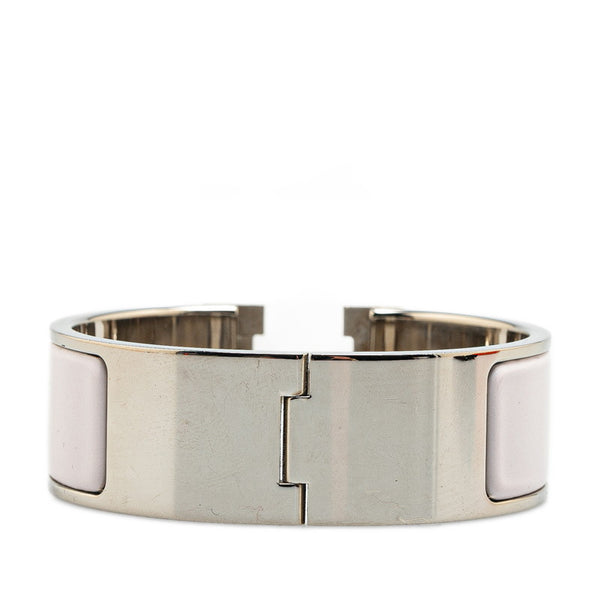 エルメス クリッククラックH GM  バングル シルバー ピンク メタル レディース HERMES 【中古】