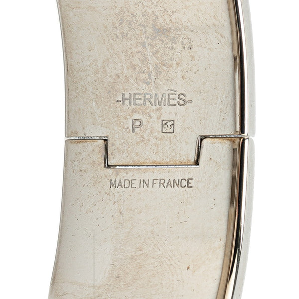 エルメス クリッククラックH GM  バングル シルバー ピンク メタル レディース HERMES 【中古】