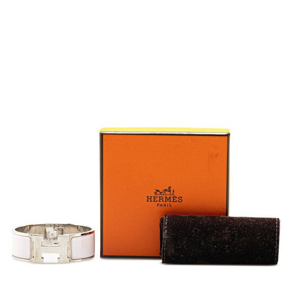 エルメス クリッククラックH GM  バングル シルバー ピンク メタル レディース HERMES 【中古】