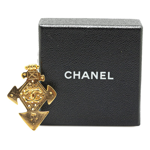 シャネル ヴィンテージ ココマーク ブローチ ゴールド メッキ レディース CHANEL 【中古】