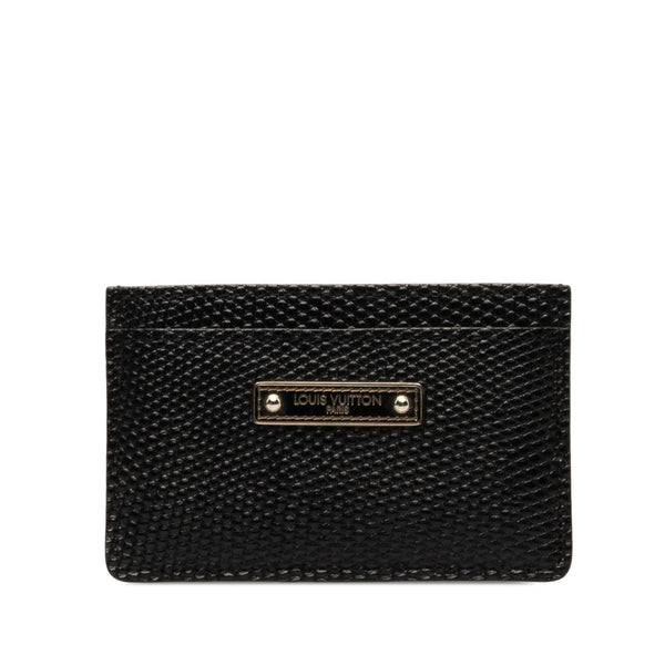 ルイ ヴィトン ポルト カルト サーンプル  カードケース ブラック リザード メンズ LOUIS VUITTON 【中古】