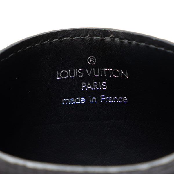 ルイ ヴィトン ポルト カルト サーンプル  カードケース ブラック リザード メンズ LOUIS VUITTON 【中古】