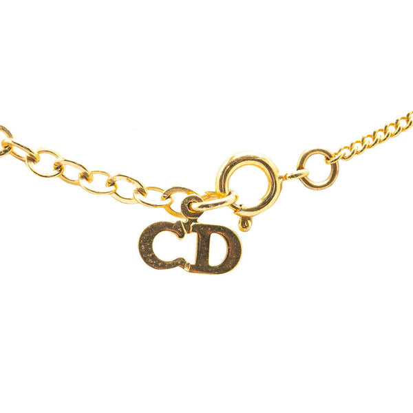 ディオール CDロゴ ネックレス ゴールド メッキ レディース Dior 【中古】
