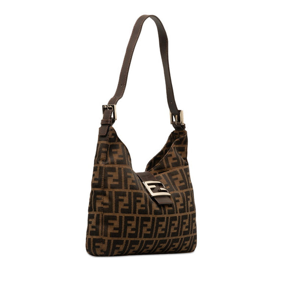 フェンディ ズッカ ワンショルダーバッグ ハンドバッグ 26569 ブラウン キャンバス レザー レディース FENDI 【中古】