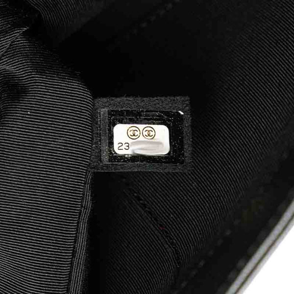 シャネル ココマーク ボーイシャネル チェーン ショルダーバッグ ブラック ラムスキン レディース CHANEL 【中古】