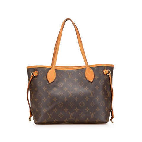 ルイ ヴィトン モノグラム ネヴァーフルPM ハンドバッグ トートバッグ M40155 ブラウン PVC レザー レディース LOUIS VUITTON 【中古】