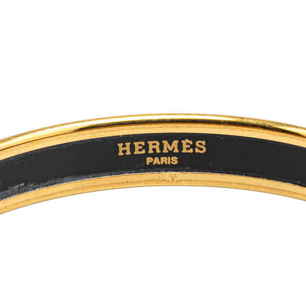 エルメス エマイユGM 七宝焼き バングル ゴールド レッド マルチカラー メッキ レディース HERMES 【中古】