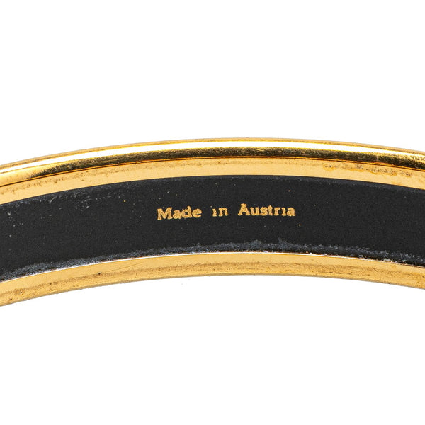 エルメス エマイユGM 七宝焼き バングル ゴールド レッド マルチカラー メッキ レディース HERMES 【中古】