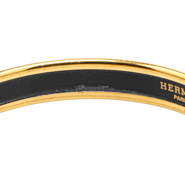 エルメス エマイユGM 七宝焼き バングル ゴールド レッド マルチカラー メッキ レディース HERMES 【中古】