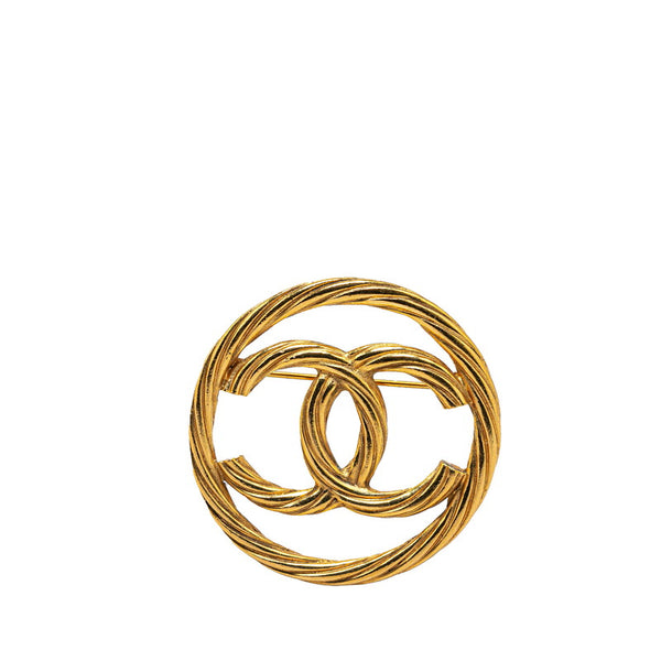 シャネル ヴィンテージ ココマーク 水引 モチーフ ブローチ ゴールド メッキ レディース CHANEL 【中古】