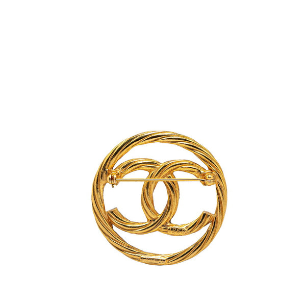 シャネル ヴィンテージ ココマーク 水引 モチーフ ブローチ ゴールド メッキ レディース CHANEL 【中古】