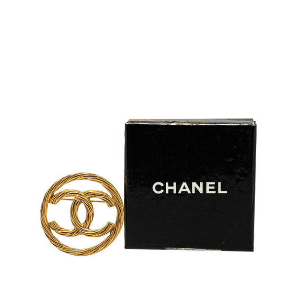 シャネル ヴィンテージ ココマーク 水引 モチーフ ブローチ ゴールド メッキ レディース CHANEL 【中古】