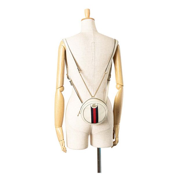 グッチ オフィディア  リュック バックパック 598661 ホワイト マルチカラー PVC レザー レディース GUCCI 【中古】