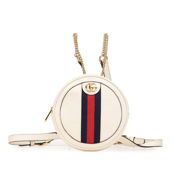 グッチ オフィディア  リュック バックパック 598661 ホワイト マルチカラー PVC レザー レディース GUCCI 【中古】