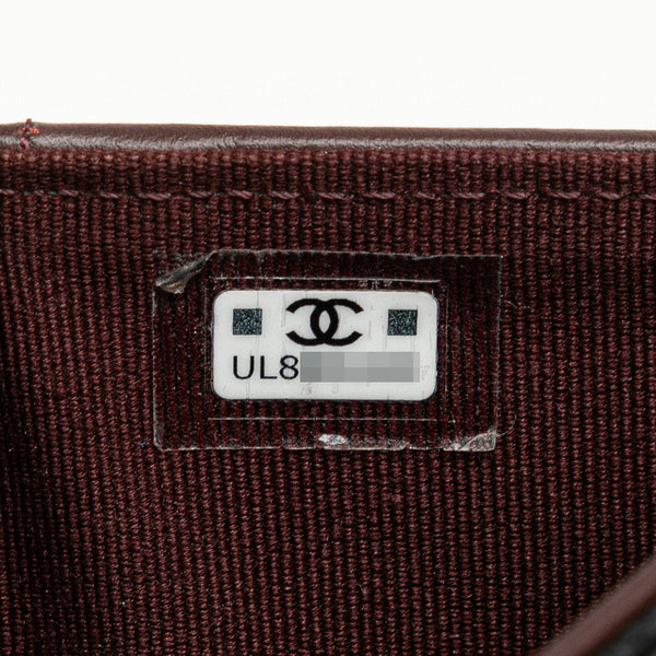 シャネル マトラッセ ココマーク 三つ折り財布 AP0232 ブラック キャビアスキン レディース CHANEL 【中古】