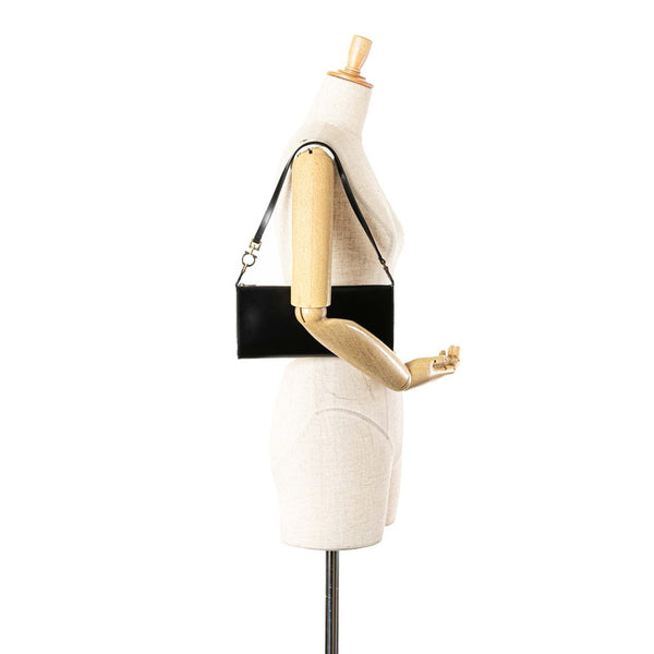 サルヴァトーレフェラガモ ガンチーニ ワンショルダーバッグ ポーチ AU-21-2036 ブラック レザー レディース Salvatore Ferragamo 【中古】