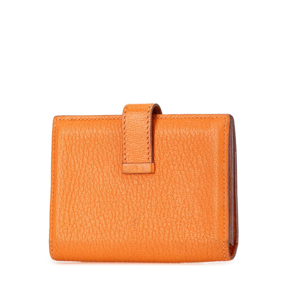 エルメス ベアン カードケース 名刺入れ  オレンジ シェーブル レディース HERMES 【中古】