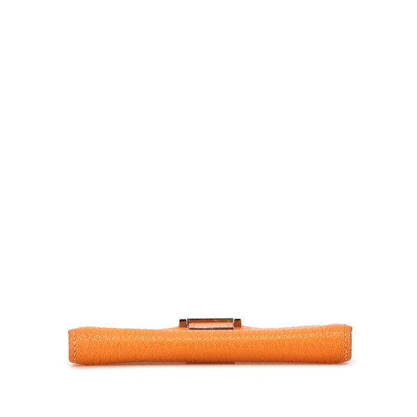 エルメス ベアン カードケース 名刺入れ  オレンジ シェーブル レディース HERMES 【中古】