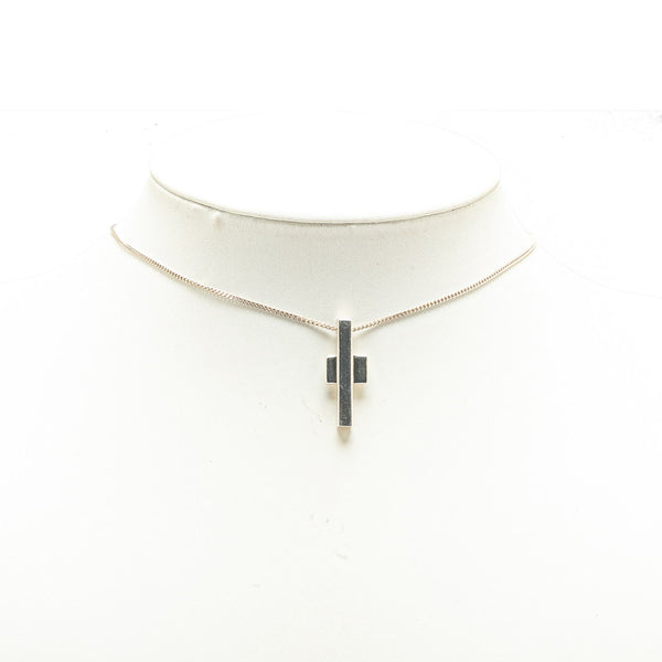 グッチ クロス 十字架 モチーフ ネックレス SV925 シルバー レディース GUCCI 【中古】