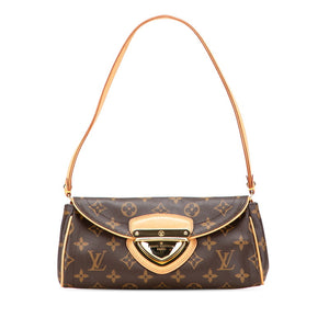 ルイ ヴィトン モノグラム ポシェット ビバリー ハンドバッグ M40122 ブラウン PVC レザー レディース LOUIS VUITTON 【中古】