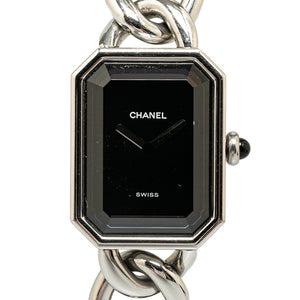シャネル プルミエール 腕時計 サイズ：M H0452 クオーツ ブラック文字盤 ステンレススチール レディース CHANEL 【中古】