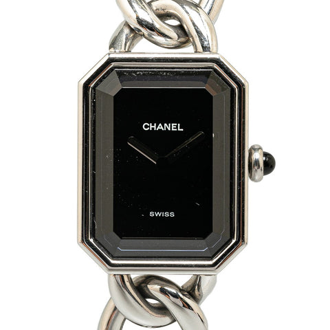 シャネル プルミエール 腕時計 サイズ：M H0452 クオーツ ブラック文字盤 ステンレススチール レディース CHANEL 【中古】