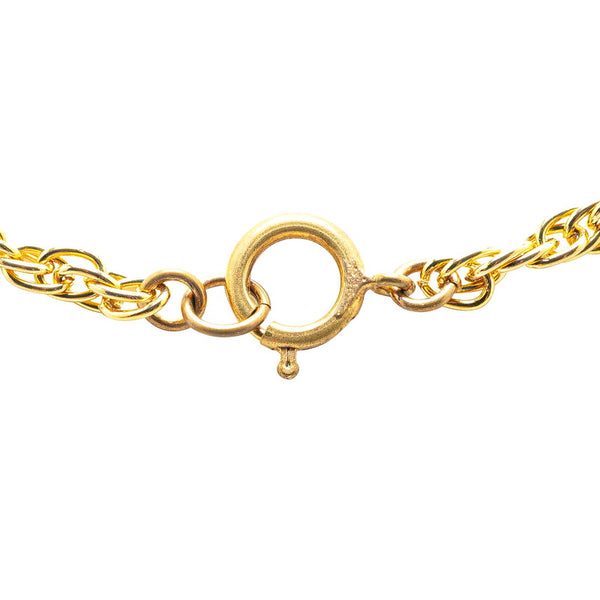 シャネル ココマーク ラインストーン ビジュー ロングネックレス ゴールド メッキ レディース CHANEL 【中古】