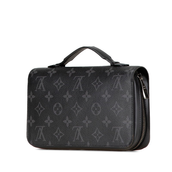 ルイ ヴィトン モノグラム エクリプス ジッピー XL ラウンドファスナー 長財布 M61698 ブラック PVC レザー メンズ LOUIS VUITTON 【中古】