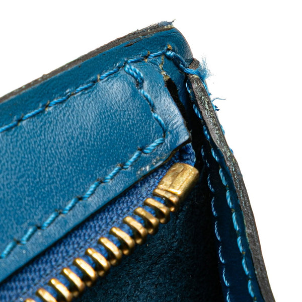 ルイ ヴィトン エピ サンジャックショッピング トートバッグ ショルダーバッグ M52265 トレドブルー レザー レディース LOUIS VUITTON 【中古】