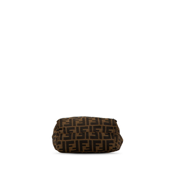 フェンディ ズッカ ミニ ハンドバッグ トートバッグ 2370 ブラウン キャンバス レザー レディース FENDI 【中古】