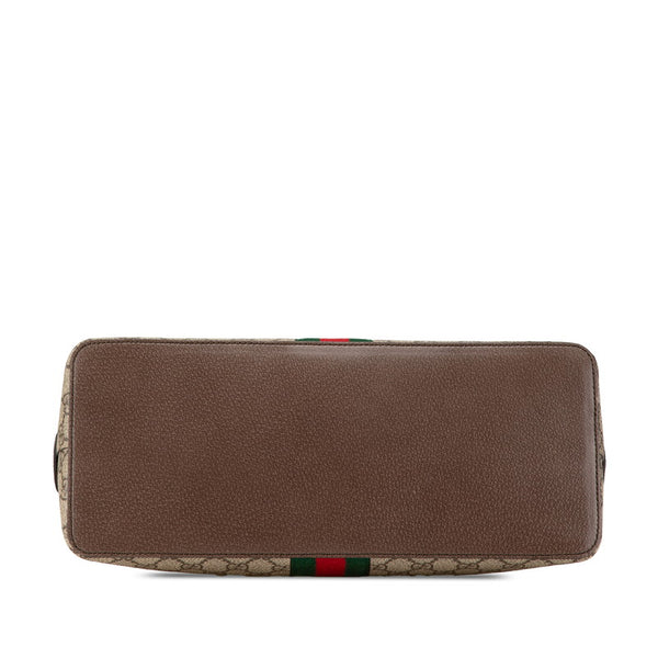 グッチ GGスプリーム オフィディア ハンドバッグ ショルダーバッグ 2WAY 524533 ベージュ ブラウン PVC レザー レディース GUCCI 【中古】