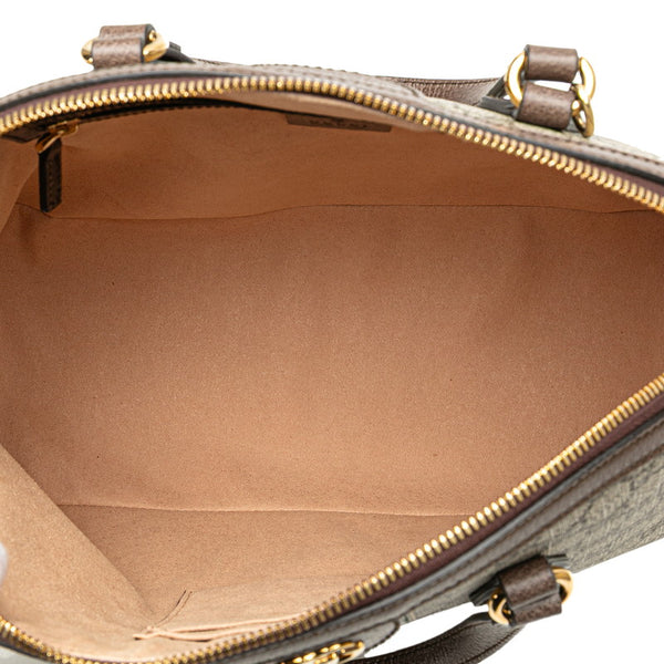 グッチ GGスプリーム オフィディア ハンドバッグ ショルダーバッグ 2WAY 524533 ベージュ ブラウン PVC レザー レディース GUCCI 【中古】