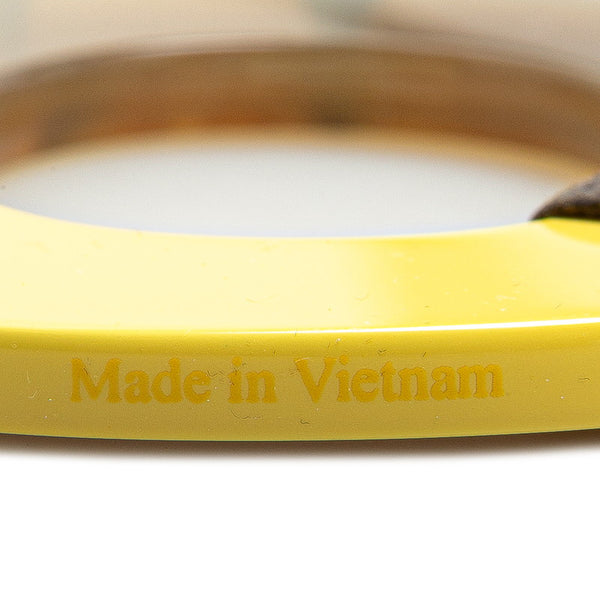 エルメス ラッカー ネックレス ブラウン イエロー バッファローホーン レディース HERMES 【中古】