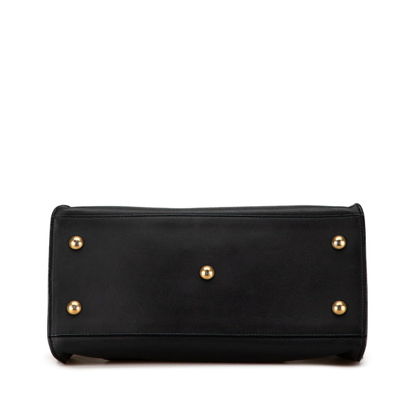 サンローラン Yライン カバス ハンドバッグ ショルダーバッグ 2WAY ブラック レザー レディース SAINT LAURENT 【中古】