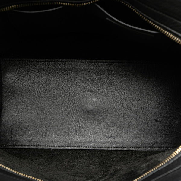 サンローラン Yライン カバス ハンドバッグ ショルダーバッグ 2WAY ブラック レザー レディース SAINT LAURENT 【中古】