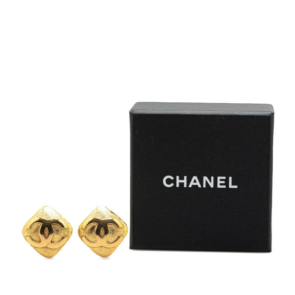 シャネル ヴィンテージ ココマーク スクエア イヤリング ゴールド メッキ レディース CHANEL 【中古】