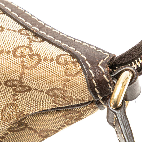 グッチ GGキャンバス ラブリーハート ショルダーバッグ 257072 ベージュ ブラウン キャンバス レザー レディース GUCCI 【中古】
