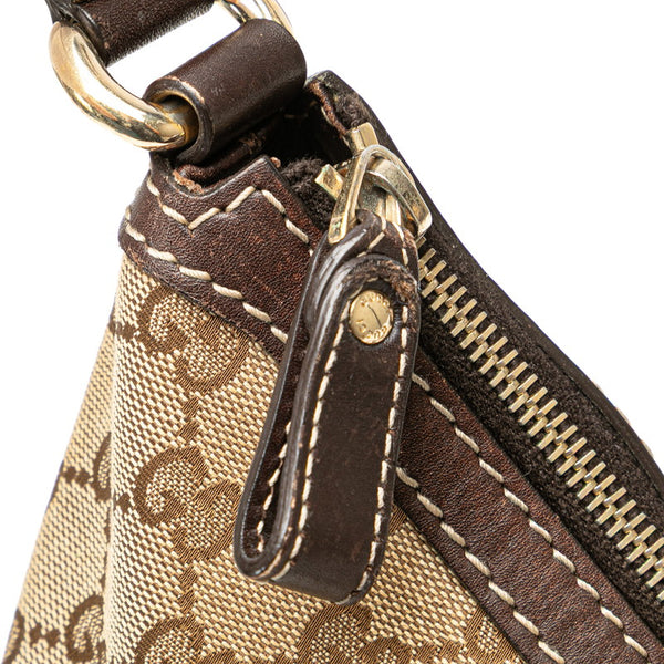 グッチ GGキャンバス ラブリーハート ショルダーバッグ 257072 ベージュ ブラウン キャンバス レザー レディース GUCCI 【中古】